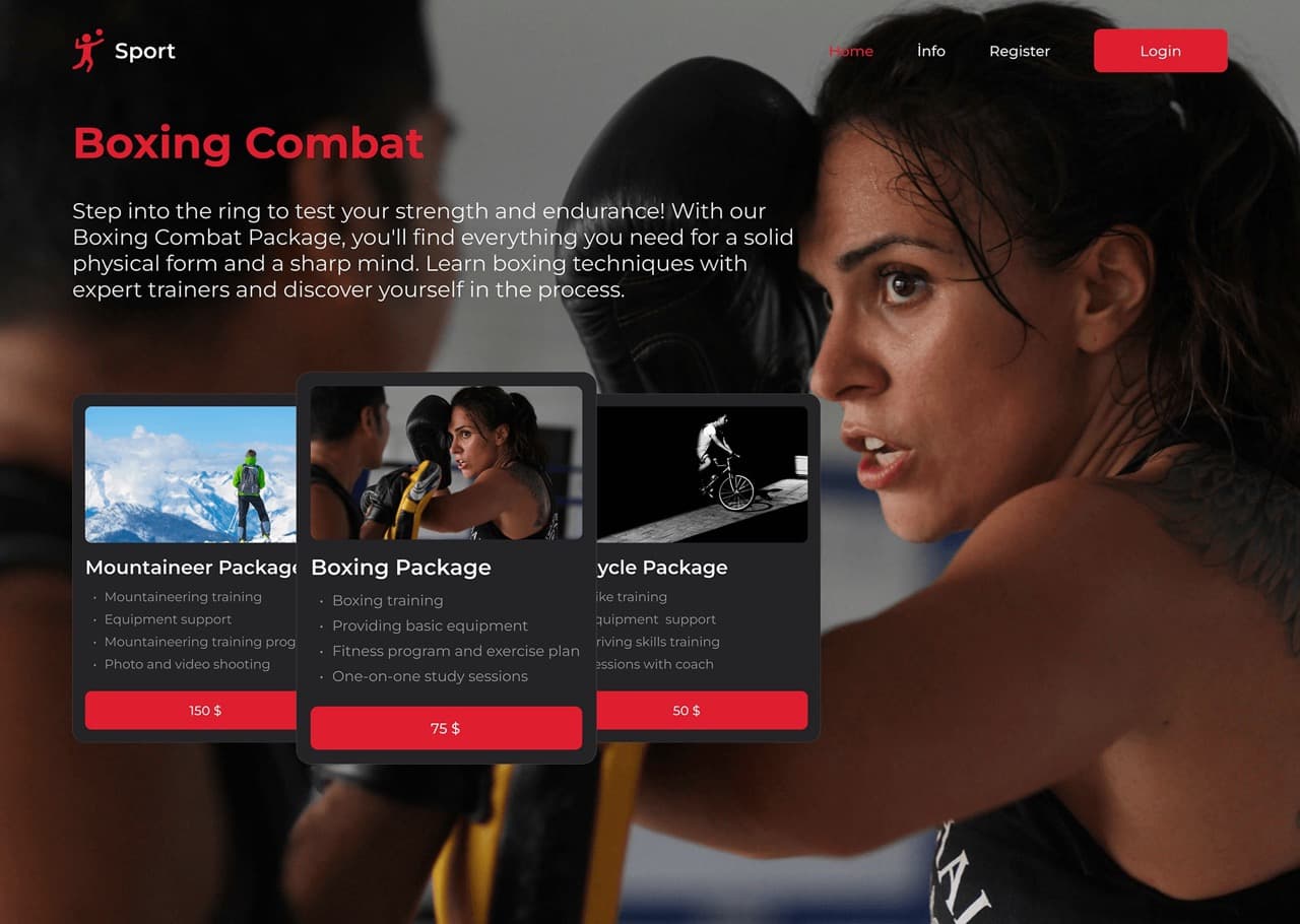 Sport Gym Website